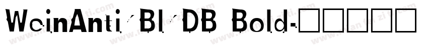 WeinAntikBlkDB Bold字体转换